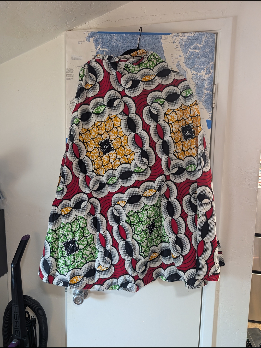 Vibrant Multi-Color Patterned Women’s Wrap Skirt